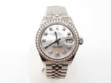Rolex Stainless Steel 65.6g 28mm Mother Of Pearl Diamond Dial Jubilee Band Datejust Automatic Watch Lhezxzde 144020010270