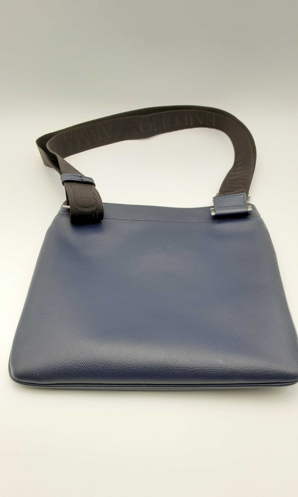 Emporio Armani Blue Leather Crossbody Bag Mslxzsa 144010016644