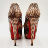 Christian Louboutin Python Leather Platform Pumps Size 36.5 Mswlrsa 144010000979