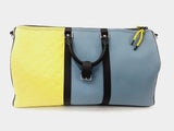 Louis Vuitton Bandoulier Keepall 50B Blue And Yellow Cowhide Leather M59922 (OIZX) 144020002611 DO