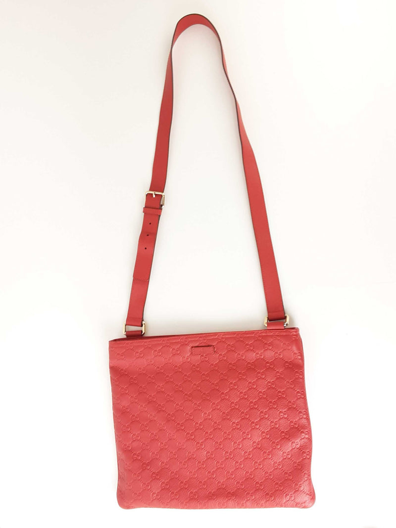Gucci Red Guccisma Monogram Crossbody Bag (RXZ) 144010022638 RP/SA