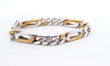 Sterling Silver Figaro Bracelet 7 Inch 63.83 Grams Ebordu 144010023847