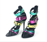 Giuseppe Zanotti Multi-Color Gladiator Mortisia Heels (OIW) 144010001521 CB/SA