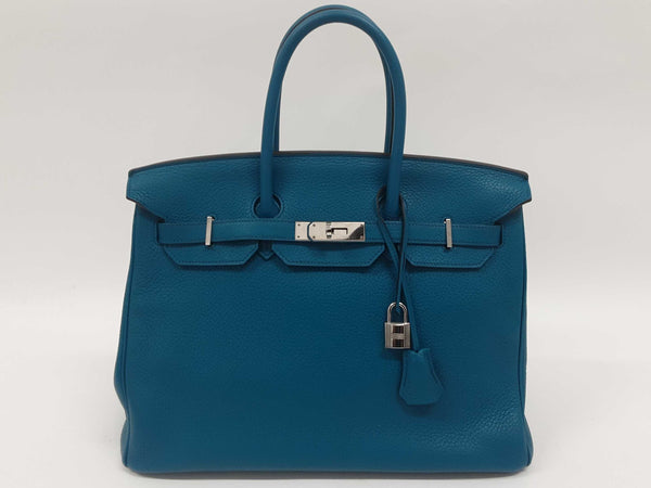 Hermès Cobalt Blue Clemence Birkin 35cm Palladium Hardware (SZXX) 144030000083 PS/DU