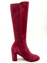 Stuart Weizman Livia 80 Cranberry Red Suede Boots Size 5 Dolxzde 144020004351