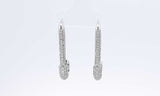 18k White Gold Diamond Safety Pin Earrings Ebolxzdu 144020000669