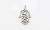 14k White Gold Diamond Hamsa Pendant 4.2 Grams Ebsrxdu 144010018273