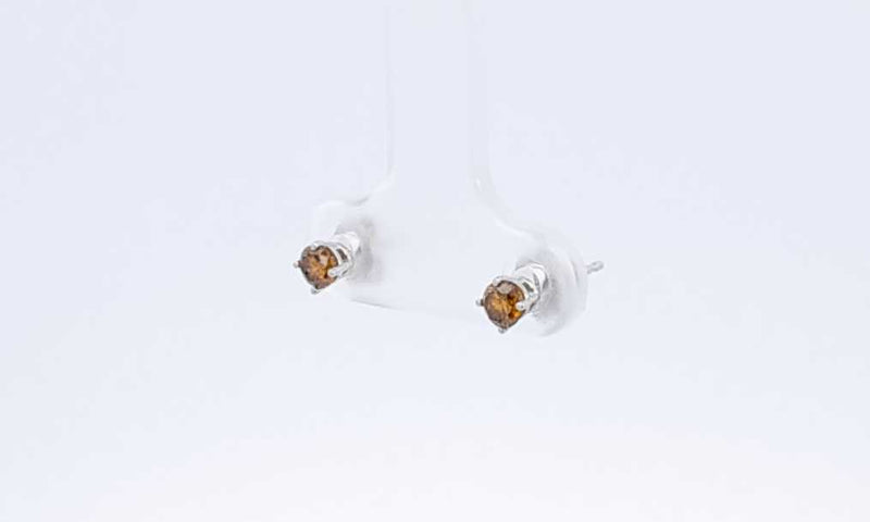 14k White Gold Lab Grown Yellow Diamond Stud Earrings Ebeedu 144020004834