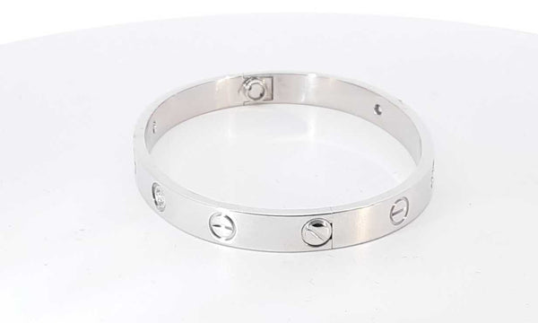 Cartier 18k White Gold Diamond Love Bracelet Size 16 Msszxzsa 144010026261