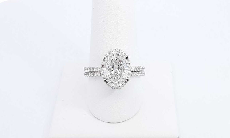 14k White Gold Lab Grown Diamond Engagement Ring Set Size 9 Ebwoxzdu144030000811