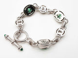 Judith Ripka Sterling Silver Green Quartz Cz Bracelet 7.5in Dolrxde 144020012558