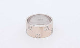 Gucci 18k White Gold Icon Band Ring Size 6.5 Ebprxsa 144010033316