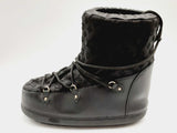 Louis Vuitton Black Leather Monogram Canvas Snow Boots Size Us 8 144010009196