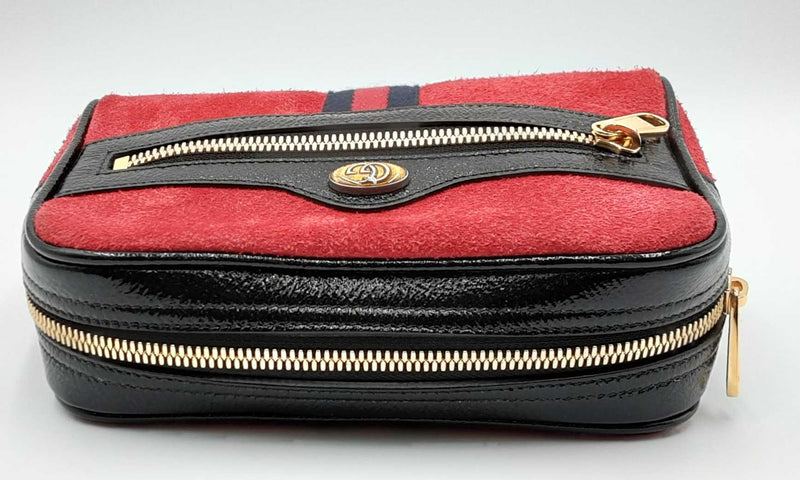 Gucci Red Suede Ophidia Web Small Belt Bag  Ebwrzdu 144020005030