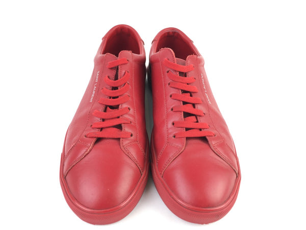 Yves Saint Laurent Leather Andy Red Low Top Sneakers, Size 11 (OZX) 144010000333