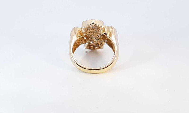 Diamond And Yellow Gold 14k Mens Ring Size 5 Msocrsa 144010025921