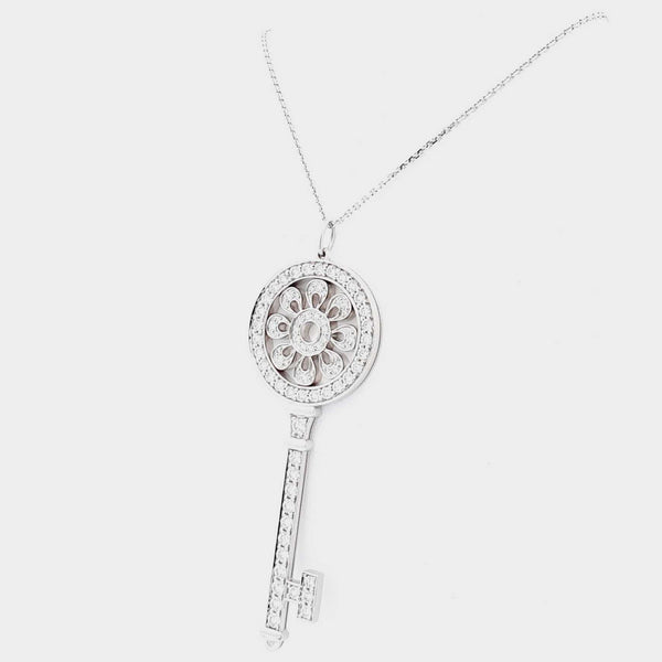 Tiffany & Co. Key Petals Diamond Platinum 22 Inch Necklace Psrzxrdu 144010002033