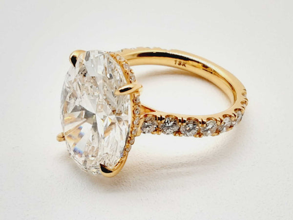 18K Yellow Gold 5.5G 9.37 CTW Lab Grown Diamonds Fancy Ring Size 8 DOLXEERDE 1440200010516