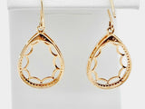 14K Rose Gold 4.2G 0.50 CTW Diamonds Teardrop Dangle Earrings DOPXZDE 144020000148
