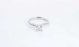 18k White Gold Diamond Solitaire Engagement Ring Size 7.5 Ebrrxdu 144010019223