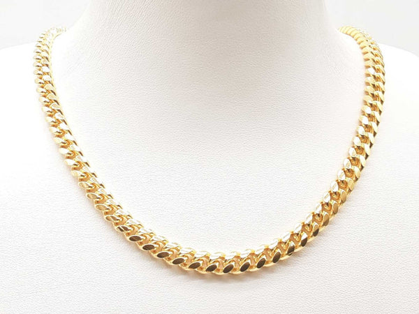 Gold Plated Silver Cz Cuban Link Chain 63 Grams 24 Inch Lhlwxde 144020014477