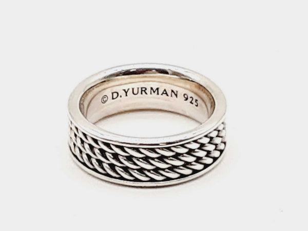 David Yurman Sterling Silver Maritime Cable Ring Size 10 Dolxzde 144010015881