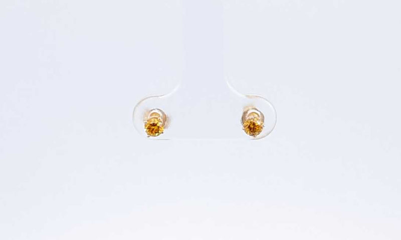 14k Yellow Gold Lab Grown Yellow Diamond Stud Earrings Ebeedu 144020004838