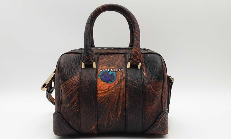 Givenchy Peacock Feather Printed Micro Lucrezia Handle Bag Msrxzsa 144010014235