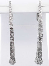 Gucci 18k White Gold Diamond Chiodo Drop Earrings Lhwpezde 144020005503