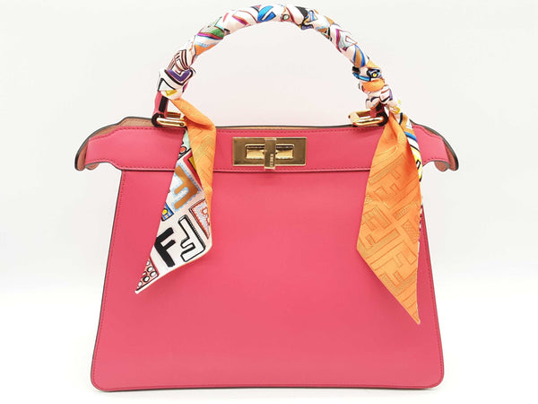 Fendi Peekaboo Iseeu Medium Pink Leather Handbag Dolozxde 144020011978
