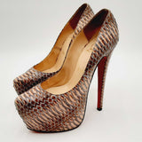 Christian Louboutin Python Leather Platform Pumps Size 36.5 Mswlrsa 144010000979