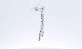 10k White Gold Amethyst & Diamond Dangle Earrings Ebrxdu 144010026282