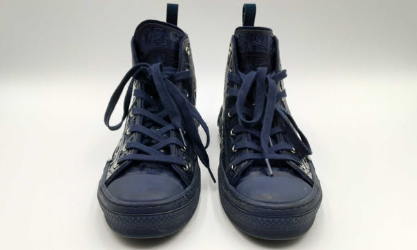 Dior B23 High Top Blue Raised Monogram Oblique High-top Sneakers Size 43 MSLXZSA 144010023937