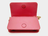 Gucci Pink Raspberry Velvet Matelasse Love Mini Pearl Embroidered GG Marmont Mini Crossbody Bag (OXZ) 144010021677 DO/DE