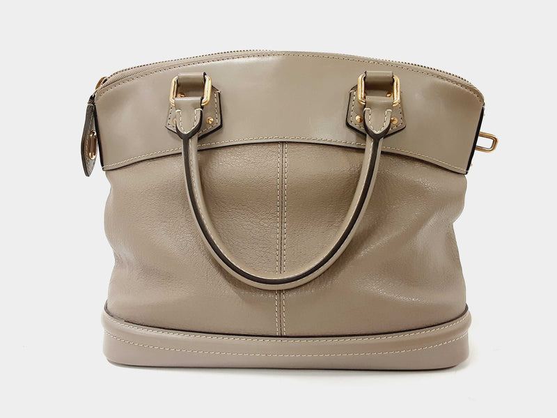 Louis Vuitton Verone Suhali Leather Lockit PM Taupe Canvas Shoulder Bag (ERX) 144010001207 DO