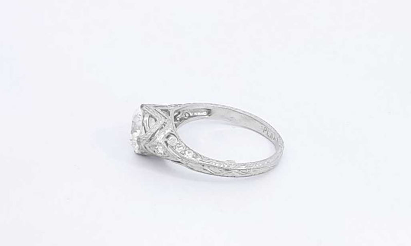 Platinum Old European Cut Diamond Ring Size 5 Ebwexzsa 14010021315