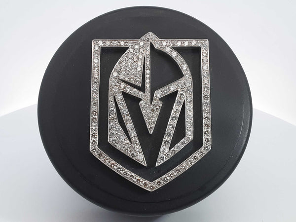 Vegas Golden Knights Custom Diamond Hockey Puck 7.00CTW (PRXZ) 144010013844 RP