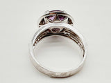 14K White Gold 5.8G 4.00C Purple Stone With 0.70 CTW Diamond Ring Size 9.75 (OXZ) 144020007087 DO/DE