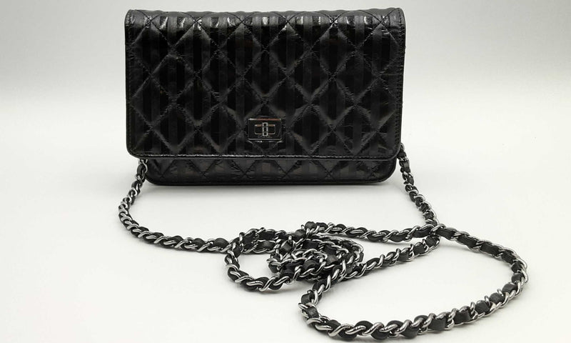 Chanel Calfskin Striped Ressue Wallet On Chain Msrxzsa 144010025142