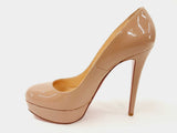 Christian Louboutin 1100024 Bianca 140 Patent Nude Heels Size 39.5 (OXZ) 144020001776 DO