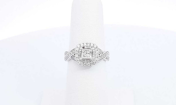 14k White Gold Diamond Engagement Ring Size 5.75 Eborxdu 144030004881