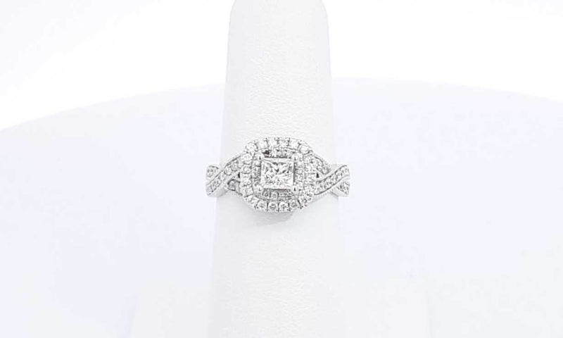 14k White Gold Diamond Engagement Ring Size 5.75 Eborxdu 144030004881