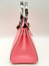 Hermes Birkin 25cm Special Order Pink Rose Azalee Grey Gris Mouette Epsom Gold Hardware Handbag Doooxzxsa 144010020872