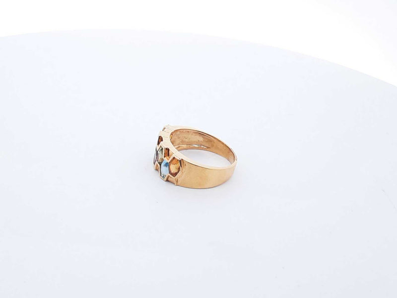 18K Yellow Gold Multi-Gemstone Ring 5.57 Grams Size 7.25 (LPX) 144010018302 LH/DE