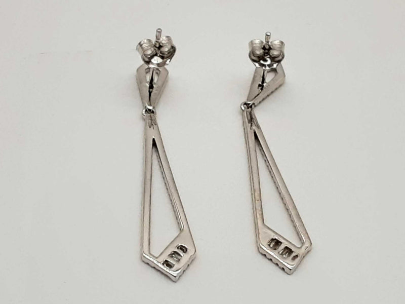 Kite 14k White Gold 3.9g Diamond Dangle Stud Earrings Dorxzde 144020000142