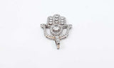 14k White Gold Diamond Hamsa Pendant 4.2 Grams Ebsrxdu 144010018273