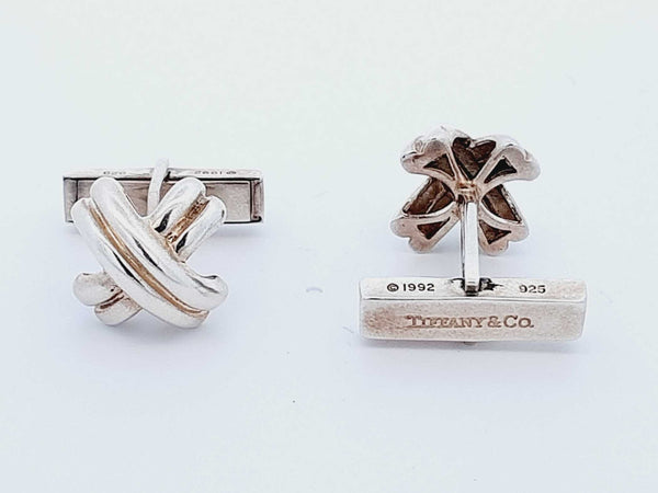 Vintage 1992 Tiffany & Co Signature Cross 0.925 Sterling Silver Cufflinks (LXZ) 144010007154 DO/DE
