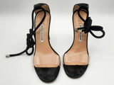 Manolo Blahnik Estro Black Suede Heels Size Eu 38/ Us 8 Dorxde 144020002213