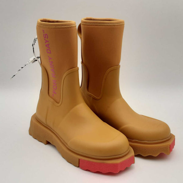 Wellington Off-white Rain Boots Camel Color Size 37 Mssrsa 144010030038