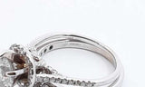 18k White Gold Diamond Engagement Ring & 14k Wedding Band Ebwxzdu 144030000843